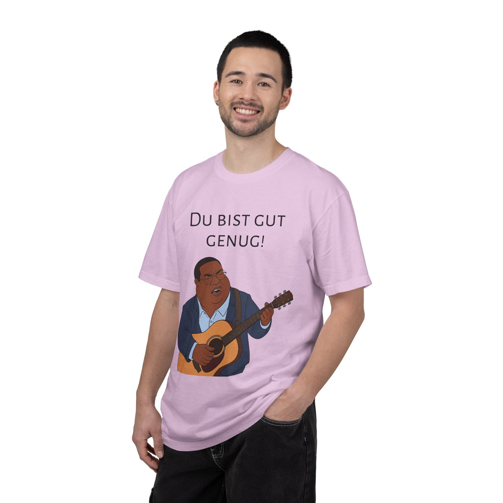 Du bist gut genug! Guitar Singer T-Shirt — Inspirational German Phrase Tee
