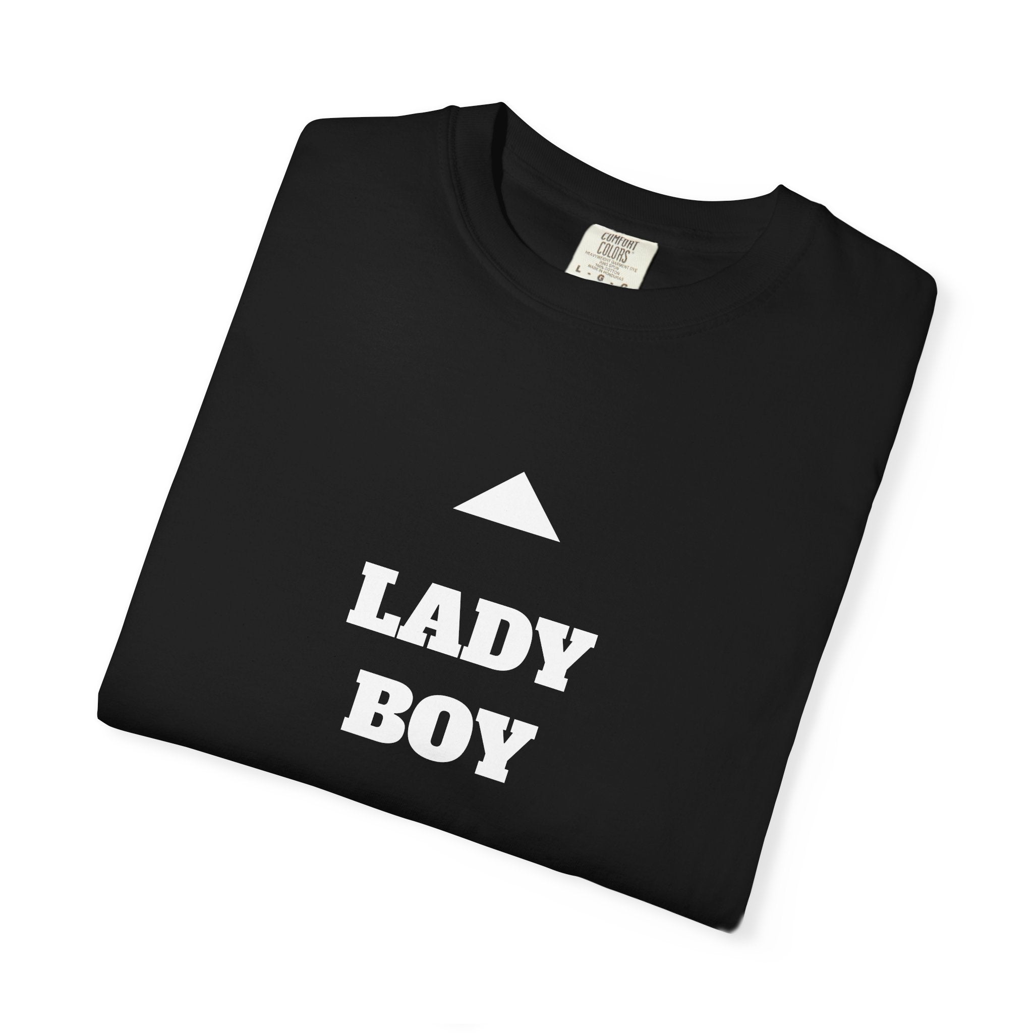 Lady Boy Graphic T-Shirt — Bold Text Tee for Pride & Drag Fans