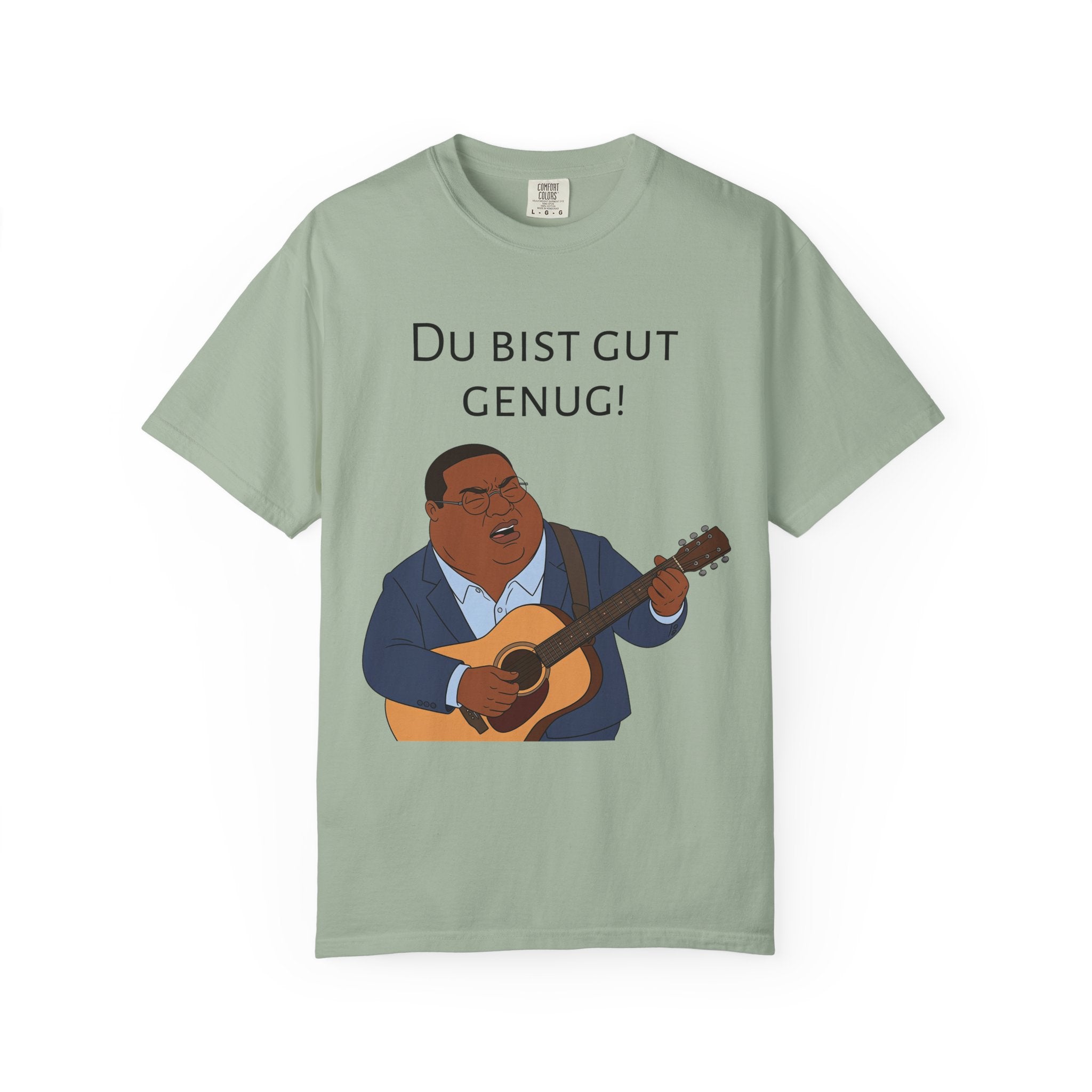 Du bist gut genug! Guitar Singer T-Shirt — Inspirational German Phrase Tee