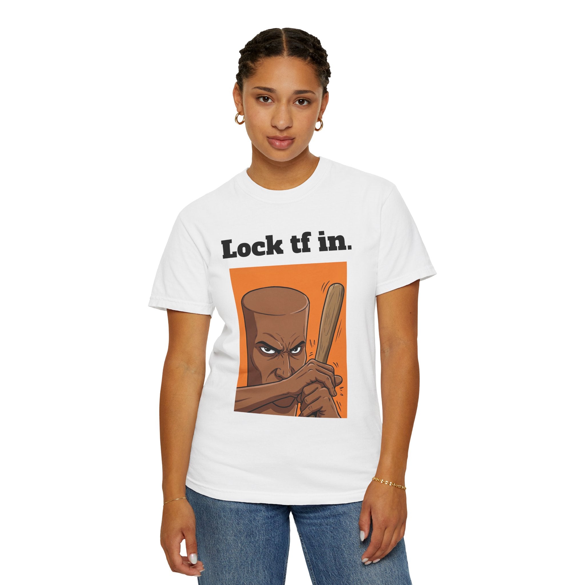 Lock tf in. Graphic T-Shirt — Triple T Illustration