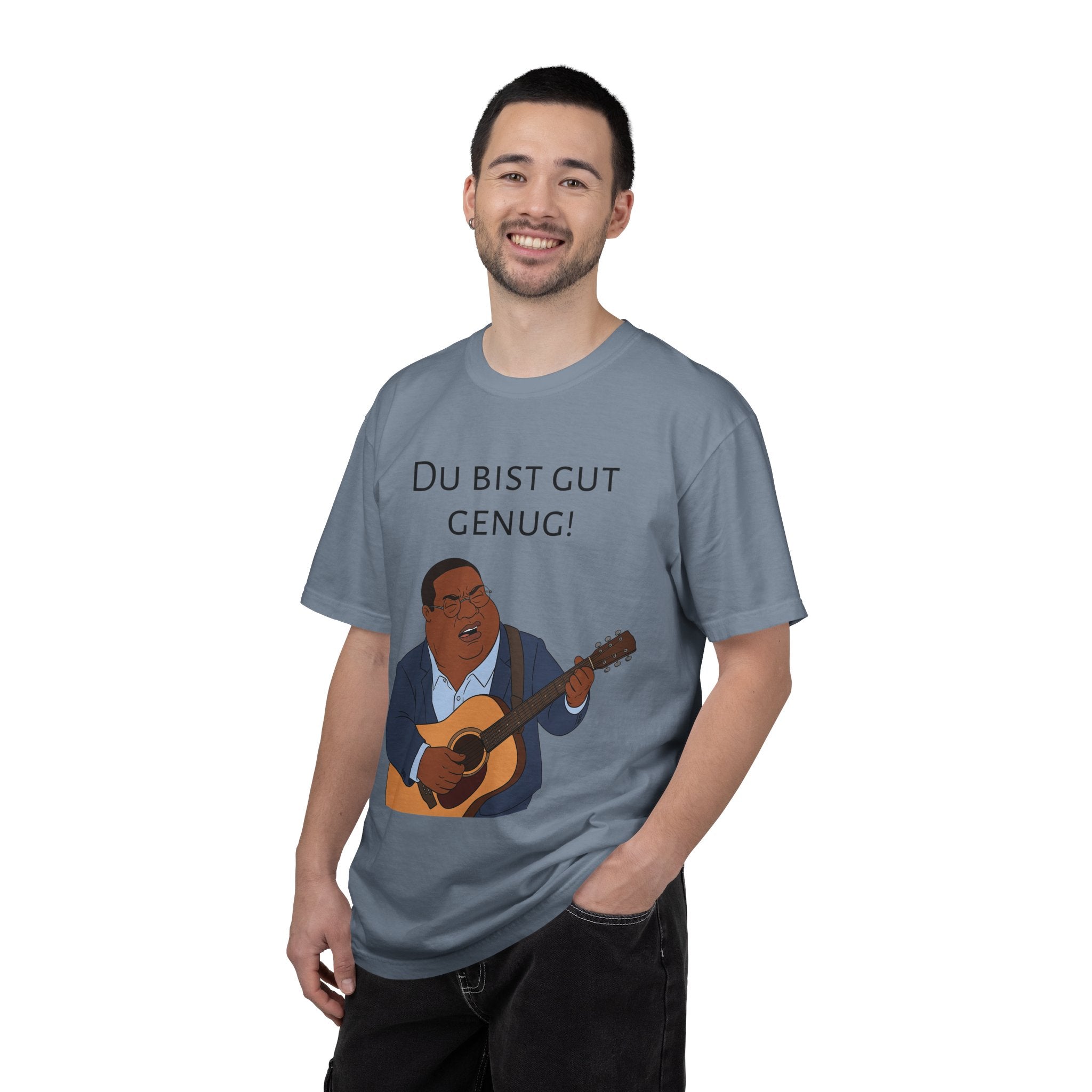 Du bist gut genug! Guitar Singer T-Shirt — Inspirational German Phrase Tee