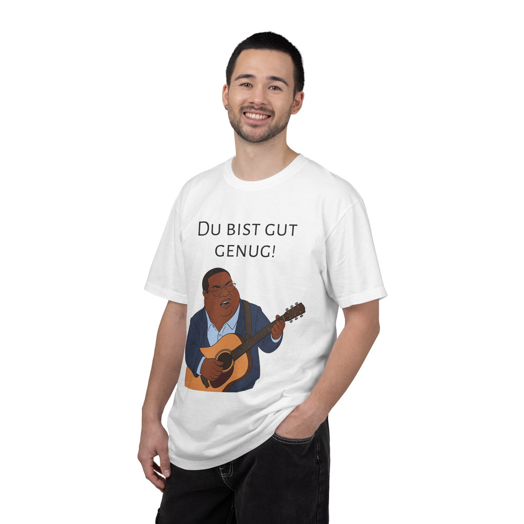 Du bist gut genug! Guitar Singer T-Shirt — Inspirational German Phrase Tee