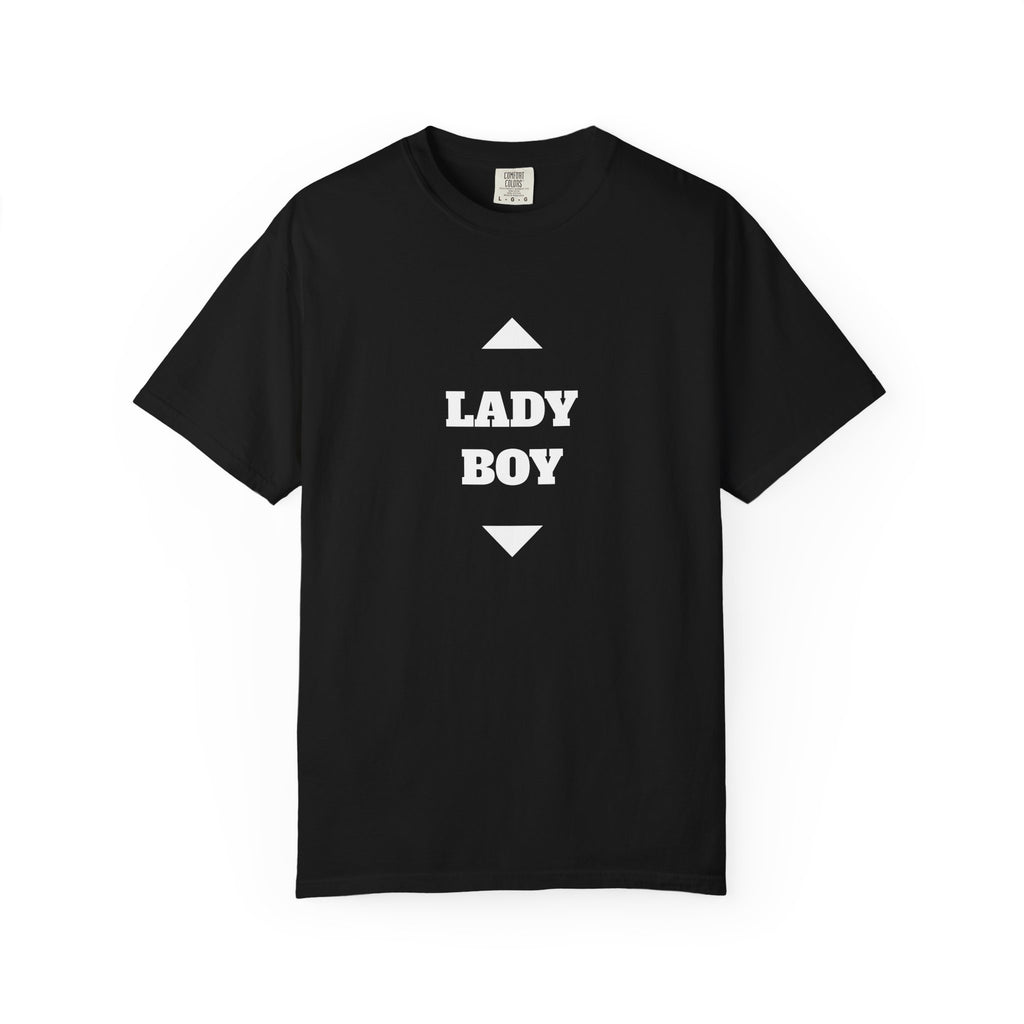 Lady Boy Graphic T-Shirt — Bold Text Tee for Pride & Drag Fans